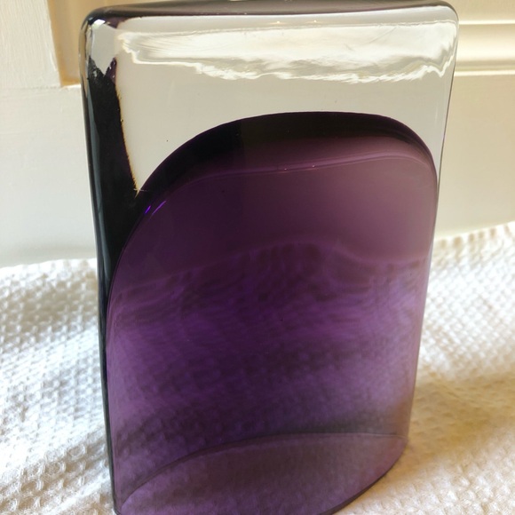 BADASH Hand Cut Crystal Purple “ Samantha” Vase.  Wow - Picture 3 of 10